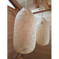 Lampa bambusowa wisząca sufitowa Boho
